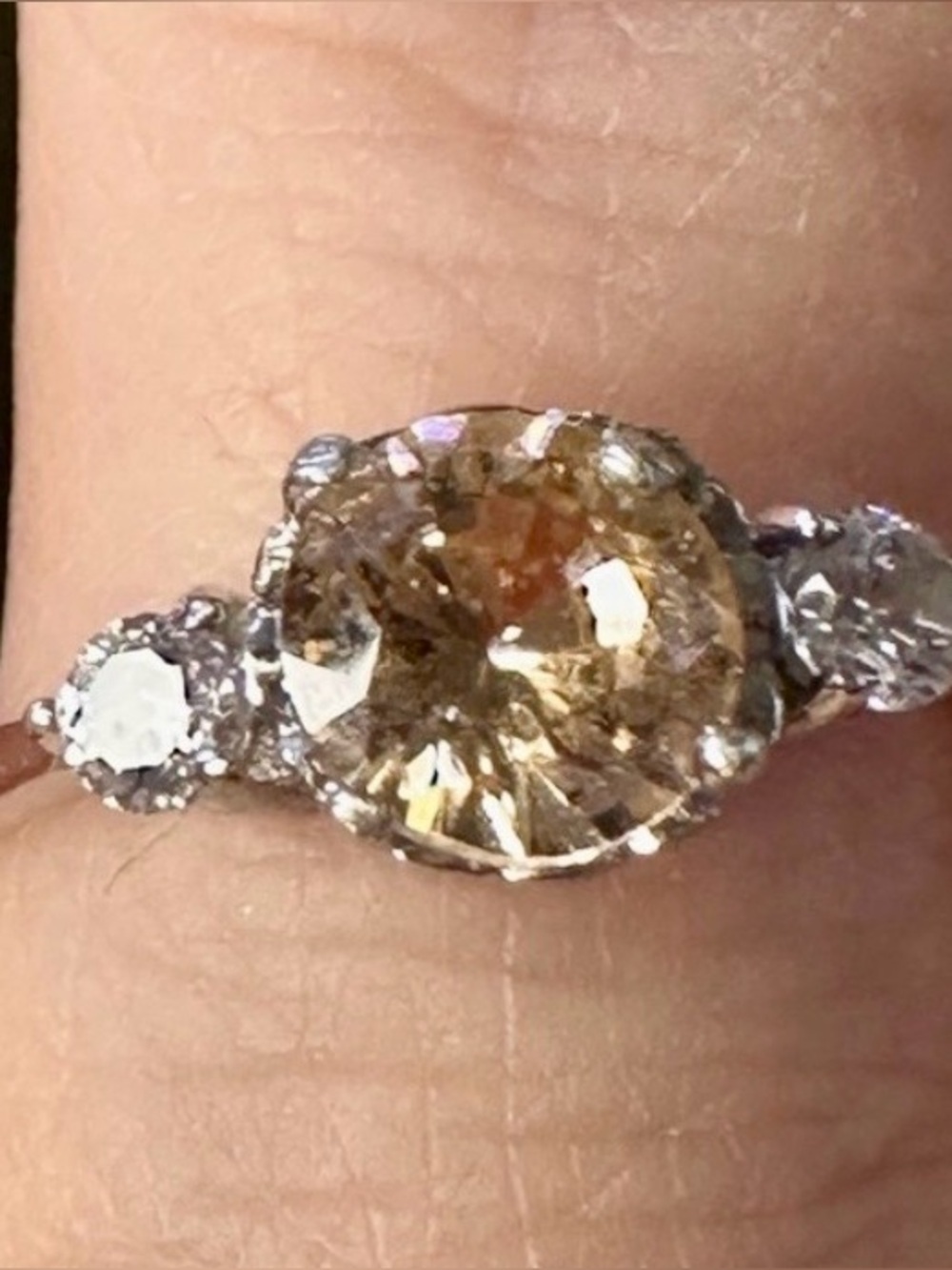 Morganite and Sterling Silver Ring